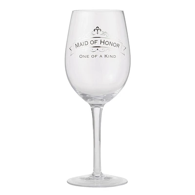 Insignia Maid of Honor Wine Glass