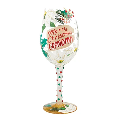 "Merry Christmas Grandma" Wine Glass