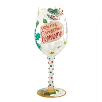 "Merry Christmas Grandma" Wine Glass