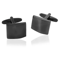 Gun Metal Angled Engravable Cufflinks
