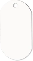 Customizable 2 Sided White Aluminum ID Tag