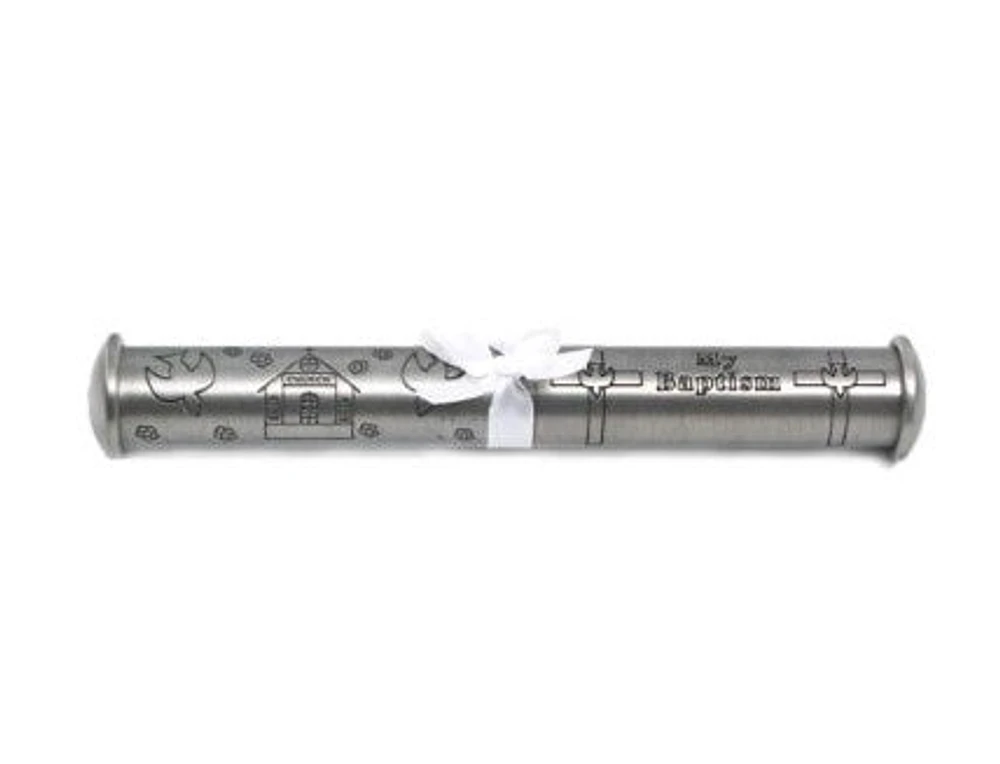 My Baptism Day Pewter Scroll - Engravable