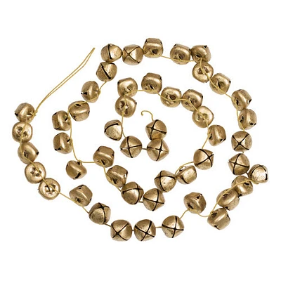 Antique gold bells garland 60
