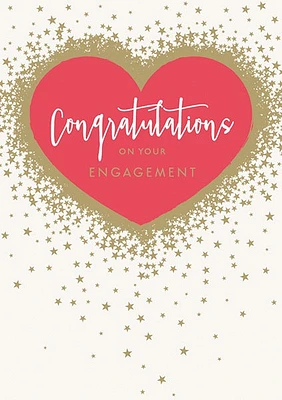 Congratulations on Your Engagement Heart Card