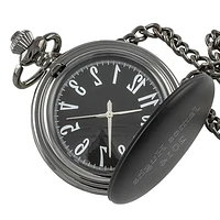 Matte Black Pocket Watch