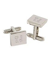 Brushed Silver Cuff Links