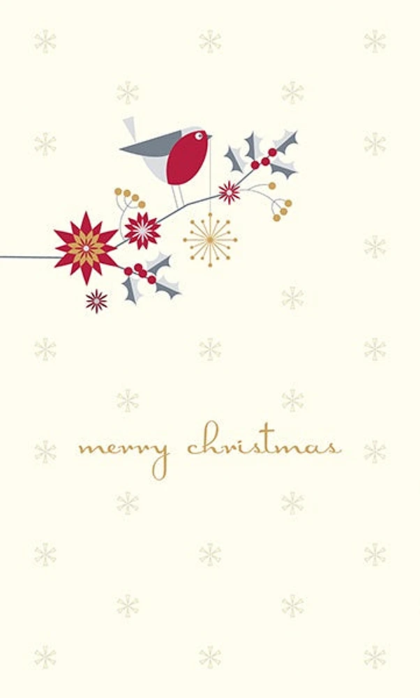 Merry Christmas Bird Card