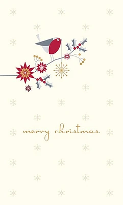 Merry Christmas Bird Card