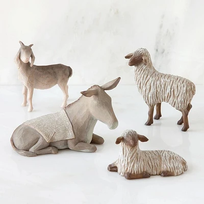 Willow Tree - Sheltering Animals for The Holy Family 4pc Figurine Set