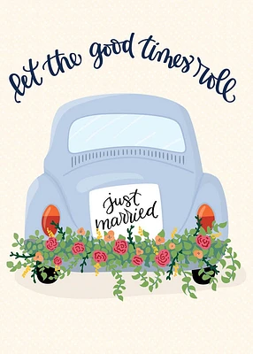 Let the Good Times Roll Wedding Card