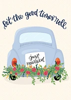 Let the Good Times Roll Wedding Card