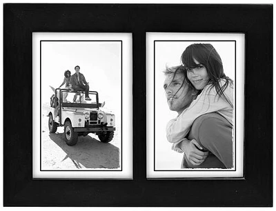 Linear Black Split Double Frame 2x3