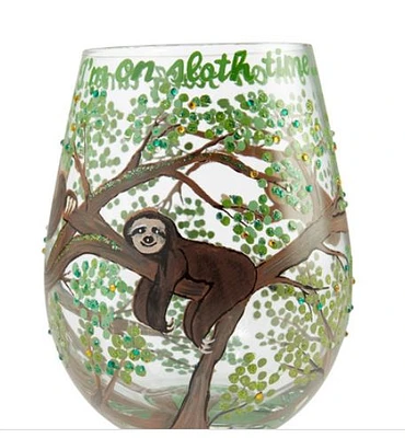 Stemless Sloth Stemless Wine Glass