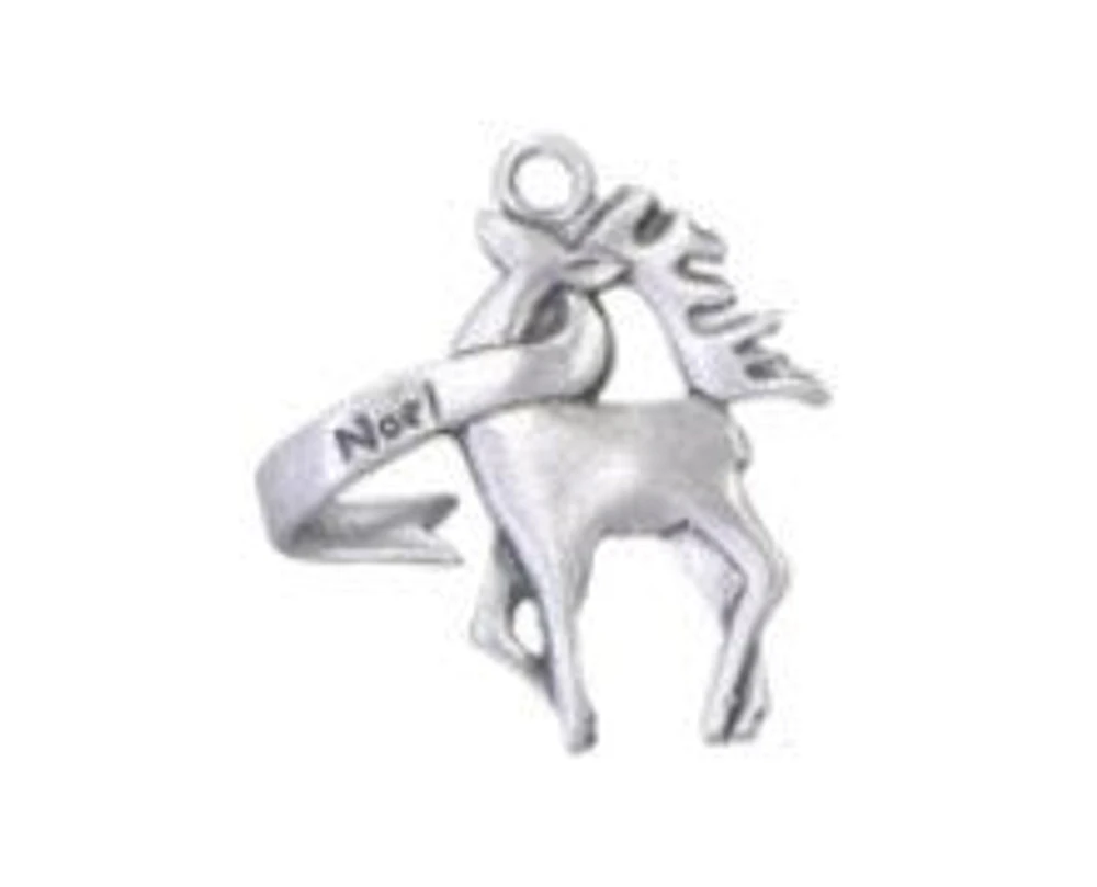 Noel Reindeer Pewter Ornament