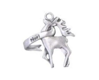Noel Reindeer Pewter Ornament