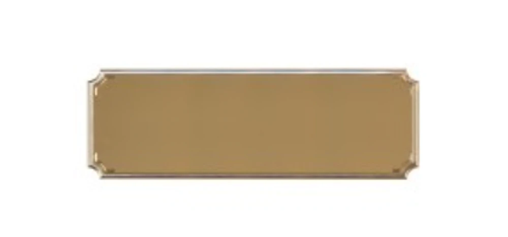 Gold Notched Engraving Plaque 3"x1"