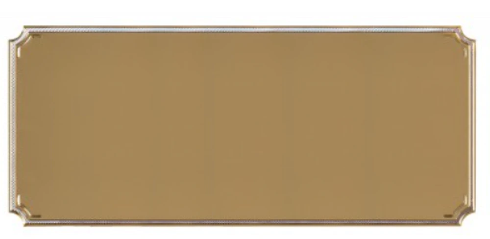 Gold Notched Engraving Plaque 3.5x1.5"