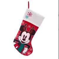 19"MICKEY EMBROIDERED CUFF STOCKING