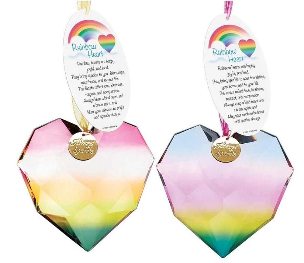 Acrylic Heart Ornament Facets