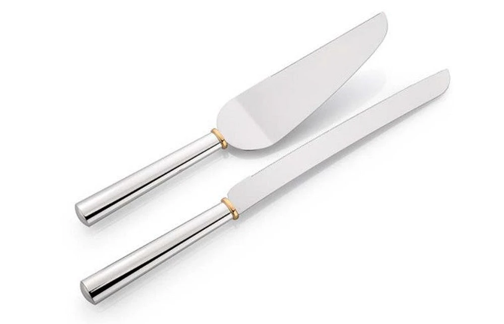 Gold Band Cake Serving Set