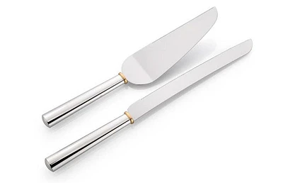 Gold Band Cake Serving Set