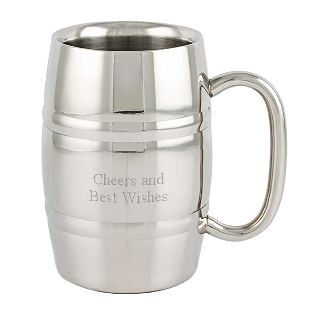 Stainless Steel Barrel Stein