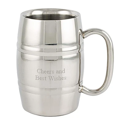 Stainless Steel Barrel Stein