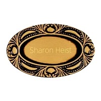Antique Brass Oval Plate 3 x 2