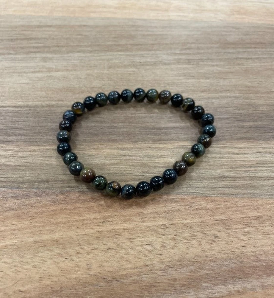 Black Obsidian Bead Bracelet