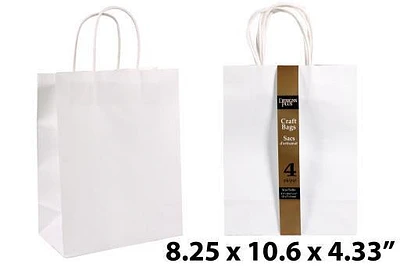 Large White Kraft Gift Bags