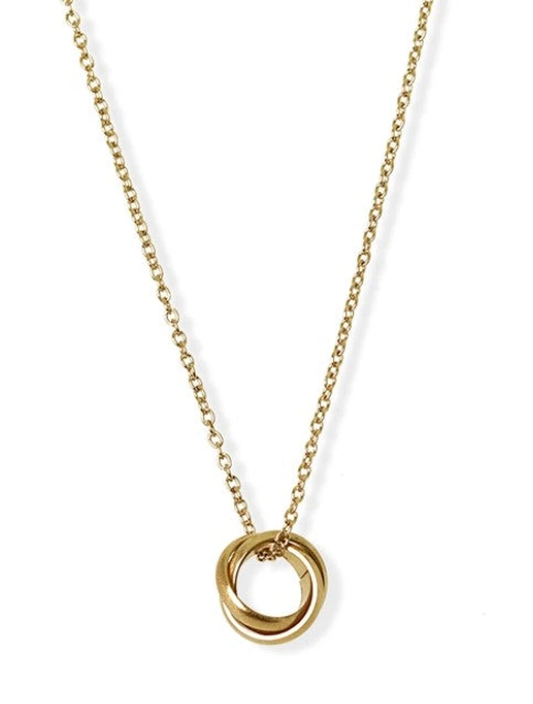 Textured Triple Ring Necklace