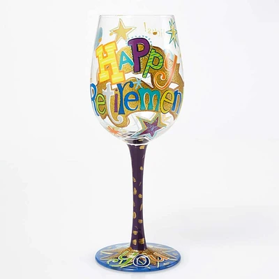 Happy Retirement Wine Glass