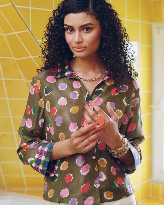 Nili Lotan Polka Dot Remi Blouse – TRISH