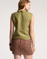 Penelope Skirt Basketweave Plaid Wool
