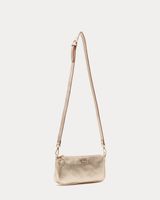 Pia Baguette Tumbled Leather Light Gold