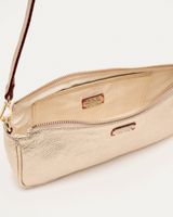 Pia Baguette Tumbled Leather Light Gold