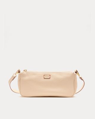 Pia Baguette Tumbled Leather Oyster