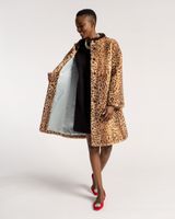 Dame Coat Leopard Faux Fur