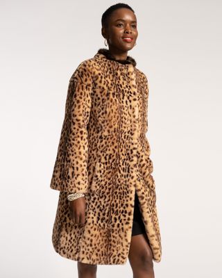 Dame Coat Leopard Faux Fur