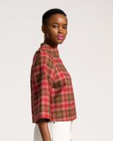 Lily Funnelneck Top Yorkshire Plaid