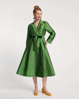 Lucille Wrap Dress Emerald