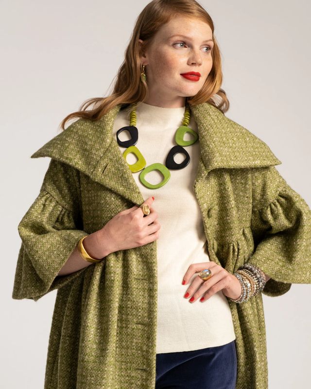 Mae Jacket Cedar Boucle Wool Green