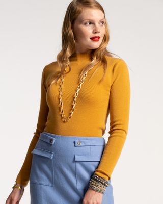 Marie Long Sleeve Sweater Mustard