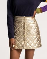 Cassidy Quilted Mini Skirt Platino