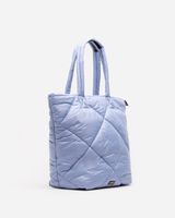 North South Tote Quilted Nylon Light Blue