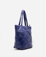 North South Tote Quilted Nylon Navy