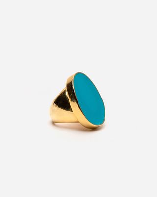 Enamel Palette Ring Turquoise