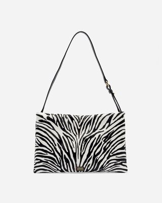 Pooch Shoulder Bag Zebra Printed Haircalf