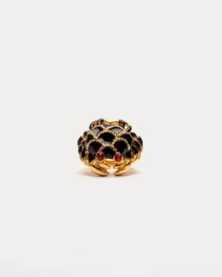 Crabby Ring Black Gold