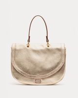 Sadie Saddle Bag Tumbled Leather Light Gold